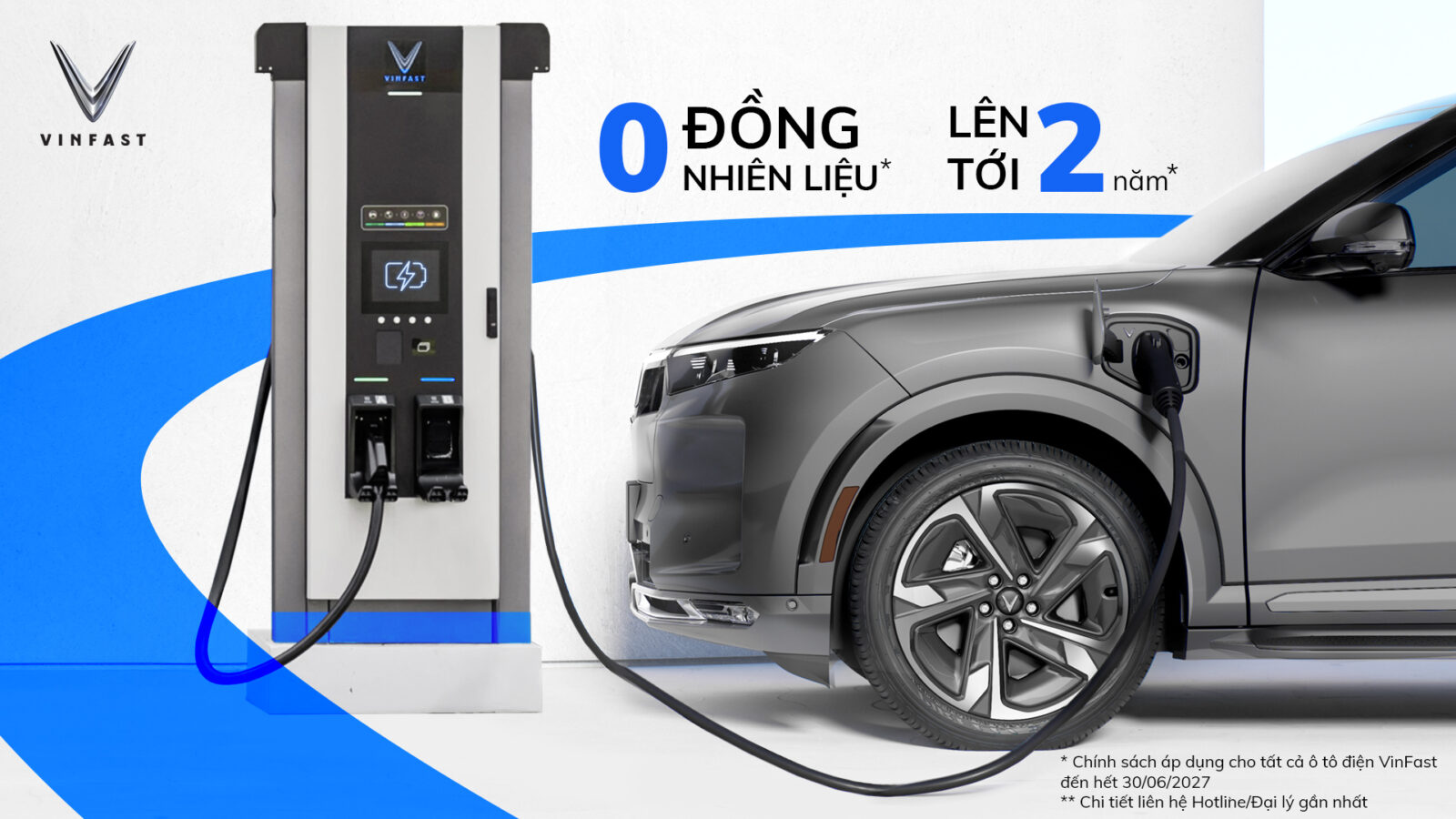 fff VINFAST MIỄN PHÍ SẠC PIN CHO TẤT CẢ Ô TÔ ĐIỆN ĐẾN NGÀY 30/06/2027